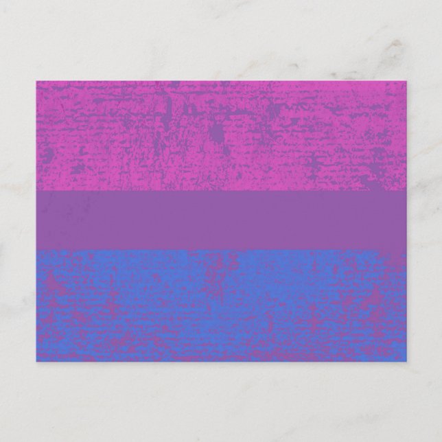 Bisexual Grunge Flag Colours Postcard (Front)