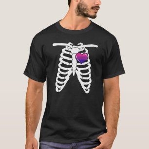 Bisexual Halloween  Pride Skeleton Lgbtq Bi Hallow T-Shirt