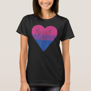 Bisexual Heart Bisexuality Bi Love Flag LGBTQ Prid T-Shirt