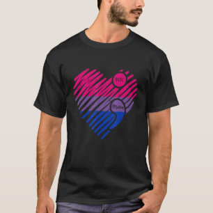 Bisexual Heart Pride Flag Lgbtq Inspirational Lgbt T-Shirt