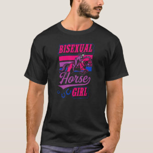 Bisexual Horse Girl Bisexual Pride Horse Equestri T-Shirt