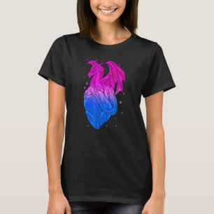 Bisexual Ice Dragon Bi Pride Flag Colours Winter S T-Shirt