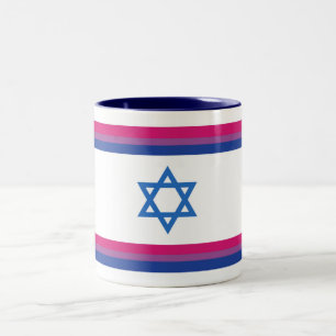 Bisexual Israel Pride Flag Small Two-Tone Coffee Mug