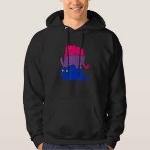Bisexual Lgbtq Pride Cat Bisexual Cute Cats Pile Hoodie