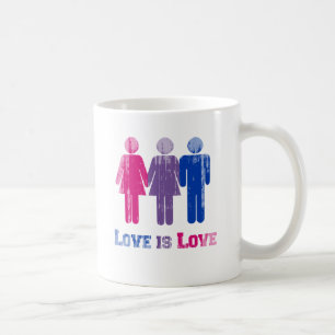 Bisexual Love is Love distressed Coffee Mug