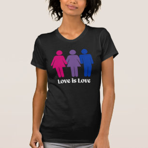 Bisexual Love is Love Female T-Shirt
