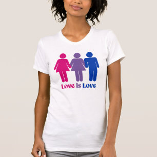 Bisexual Love is Love Female T-Shirt