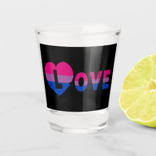 Bisexual LOVE Shot Glass