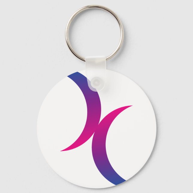 Bisexual moon key ring (Front)