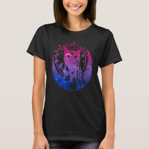 Bisexual Moon Space Cat Lgbt Gay Festival Pride Wi T-Shirt