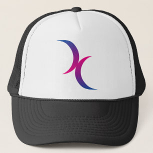 Bisexual moon symbol trucker hat