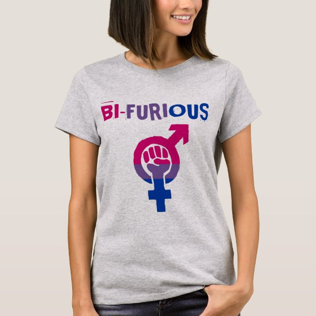 Bisexual Power BI-FURIOUS LGBT Pride T-Shirt (Front)