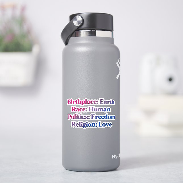 Bisexual Pride - Birthplace: Earth. Race: Human (HydroFlask)