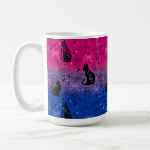Bisexual Pride Black Cat - Mystical Witchy Coffee Mug