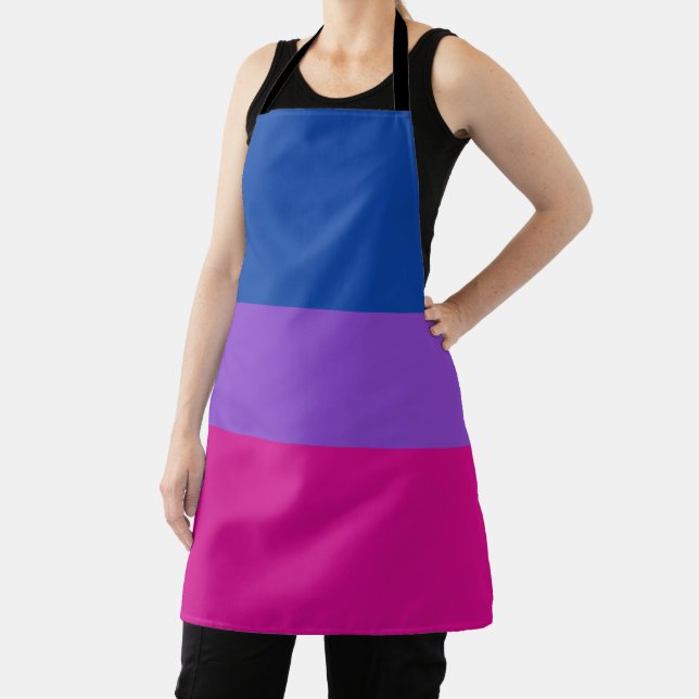 Bisexual Pride, Bold Stripes, LGBTQ PRIDE Apron (Insitu)