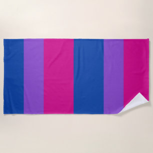 Bisexual Pride, Bold Stripes, LGBTQ PRIDE Beach To Towel