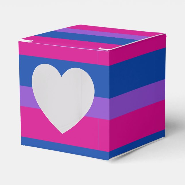 Bisexual Pride, Bold Stripes, LGBTQ PRIDE Favour Box (Front Side)