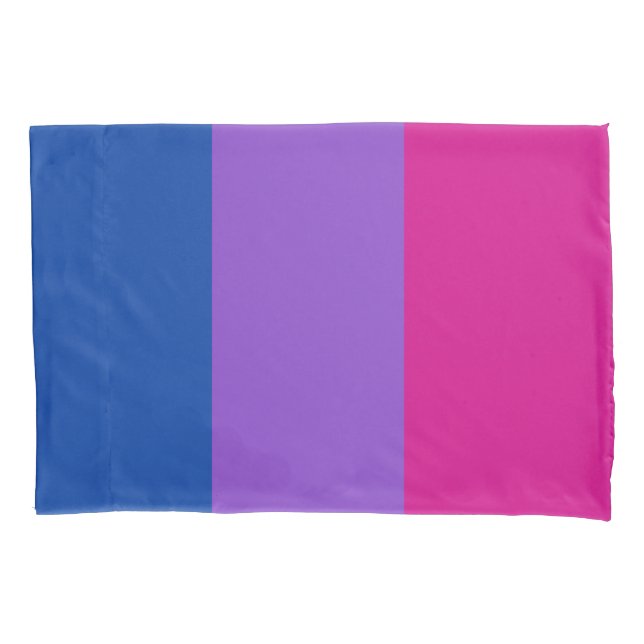 Bisexual Pride, Bold Stripes, LGBTQ PRIDE Pillowcase (Front)