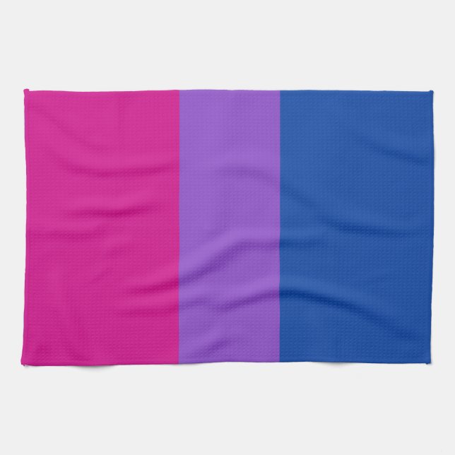 Bisexual Pride, Bold Stripes, LGBTQ PRIDE Tea Towel (Horizontal)