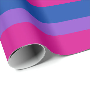 Bisexual Pride, Bold Stripes, LGBTQ PRIDE Wrapping Paper