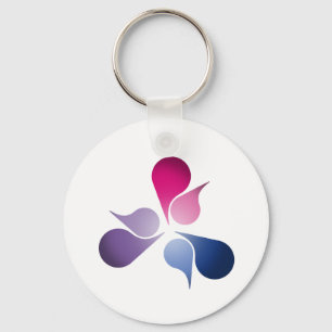 BISEXUAL PRIDE BURST KEY RING