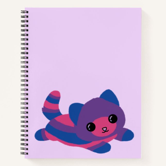 Bisexual Pride Cat Notebook (Front)