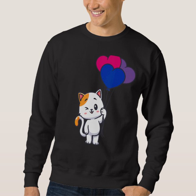 Bisexual Pride Cats  Cat Pet Owner  Graphic Sweatshirt (Front)