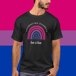 Bisexual Pride Celebrating Diversity Love Is Love T-Shirt