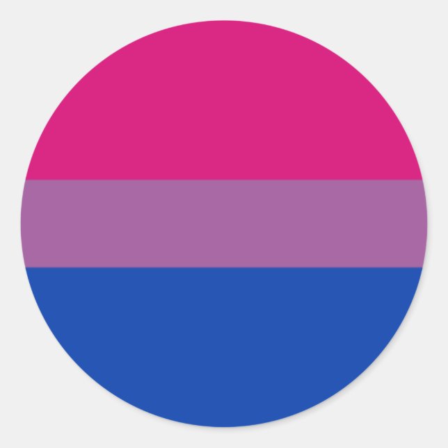Bisexual Pride Circle Sticker (Front)