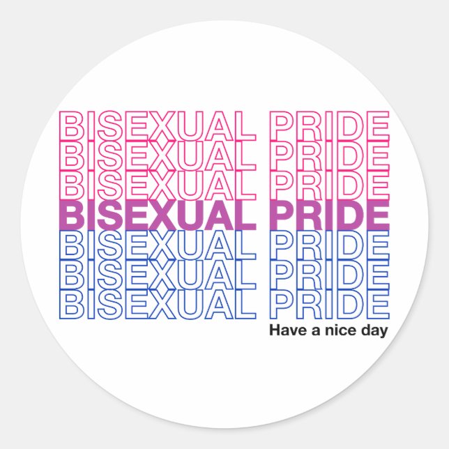 Bisexual Pride Classic Round Sticker (Front)
