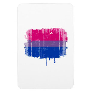 Bisexual Pride Colours distressed Magnet