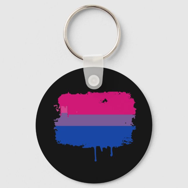 Bisexual Pride Colours Key Ring (Front)