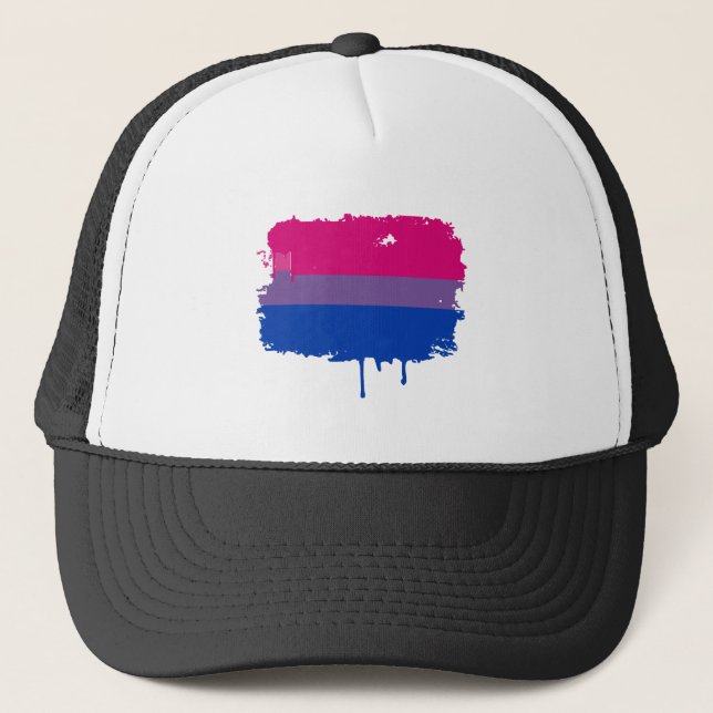 Bisexual Pride Colours Trucker Hat (Front)