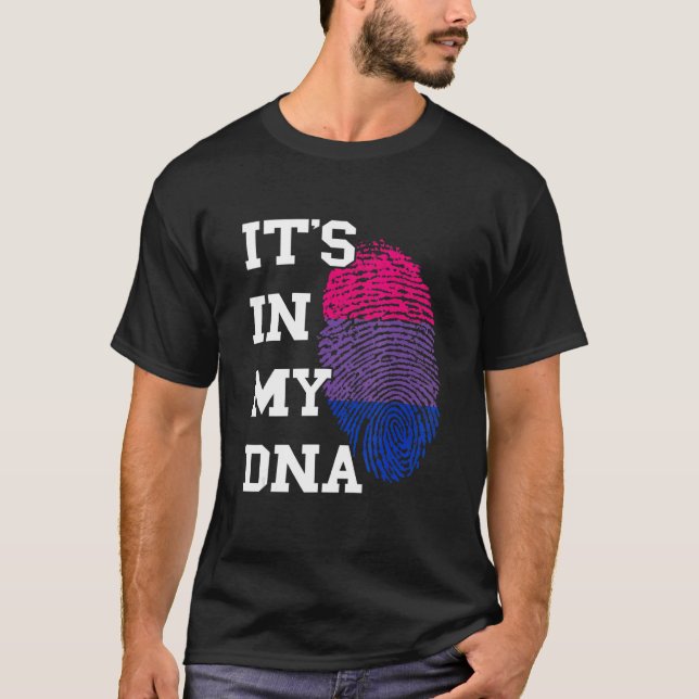 Bisexual Pride DNA Thumbmark Bisexual Flag Bisexua T-Shirt (Front)