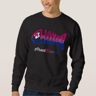 Bisexual Pride Fish Skeleton Lgbtq Bisexuality Bi Sweatshirt
