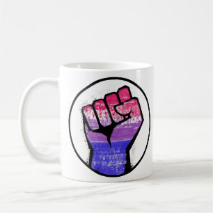 Bisexual Pride Fist Circle Coffee Mug