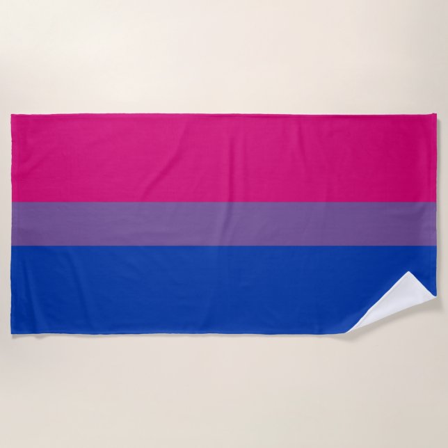 Bisexual Pride Flag Beach Towel (Front)