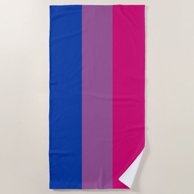 Bisexual Pride Flag Beach Towel (Front)