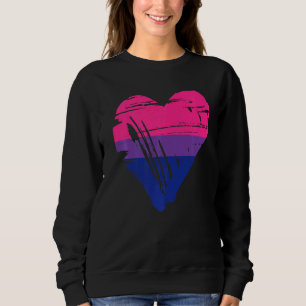Bisexual Pride Flag Bi Heart Bisexual Flag Premium Sweatshirt
