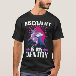 Bisexual Pride Flag Bisexual Dragon T-Shirt