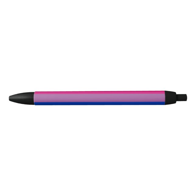 Bisexual Pride Flag Black Ink Pen (Front)