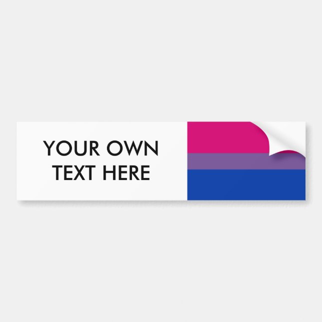 Bisexual Pride Flag Bumper Sticker (Front)