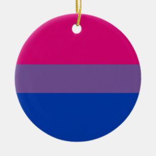Bisexual Pride Flag Ceramic Ornament
