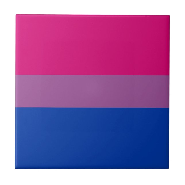 Bisexual Pride Flag Ceramic Tile (Front)