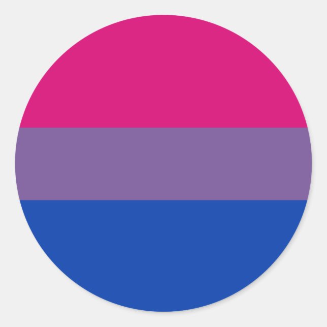 Bisexual Pride Flag Classic Round Sticker (Front)