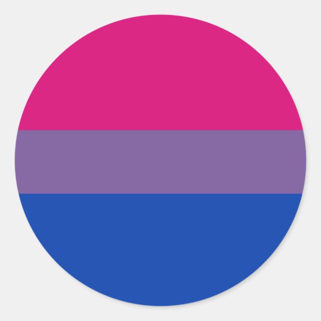 Bisexual Pride Flag Classic Round Sticker (Front)