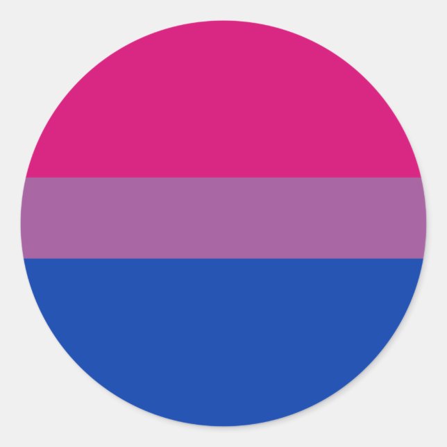 Bisexual Pride Flag Classic Round Sticker (Front)