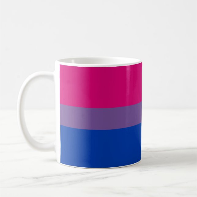 Bisexual Pride Flag Coffee Mug (Left)