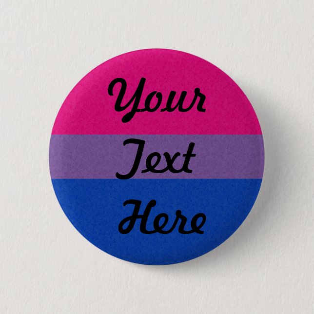 Bisexual Pride Flag Coloured Background 6 Cm Round Badge (Front)