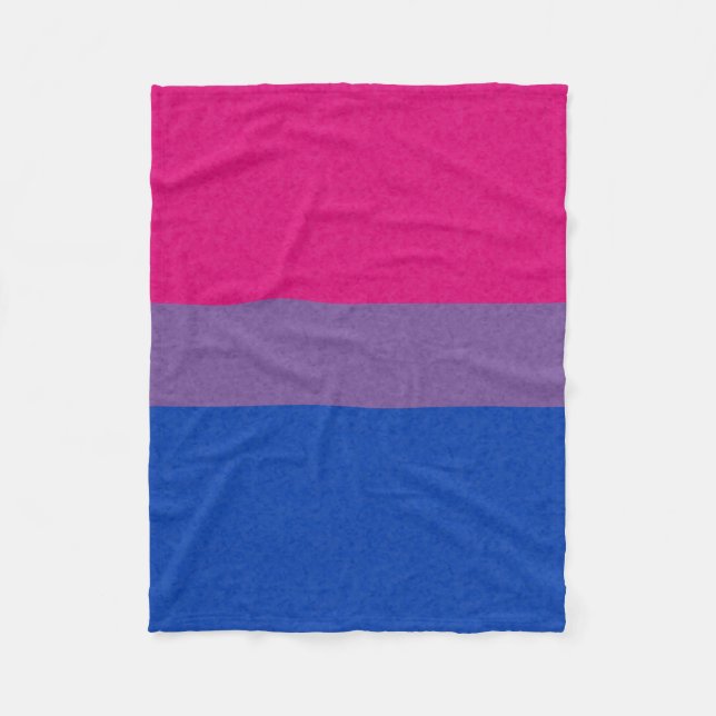 Bisexual Pride Flag Coloured Background Fleece Blanket (Front)